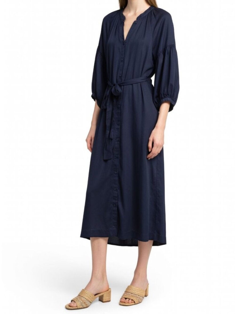 Ocean+Main Cotton Belted Shirt Dress L/XL